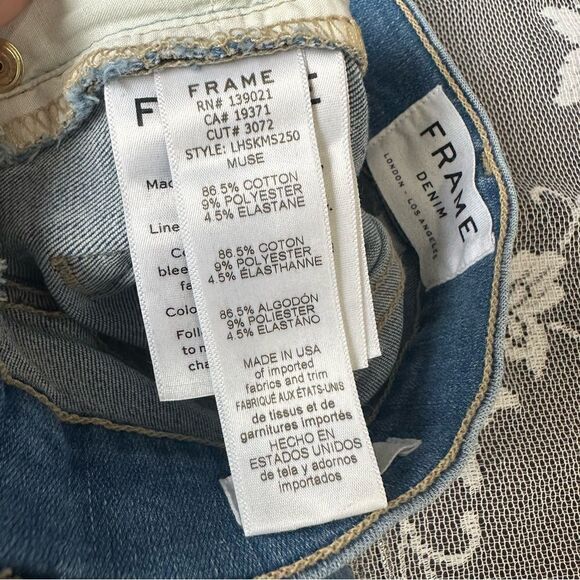 Frame Le High Skinny Raw Hem Cropped Jeans Sz 27 - Picture 8 of 14